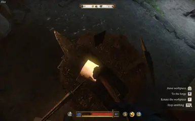 Forging process uses the axe animation