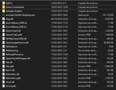 reshade-shaders folder