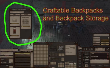 craftable backpacks and storage