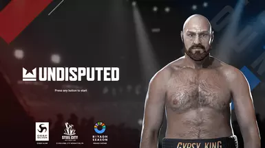 Tyson Fury Bootup Start Screen