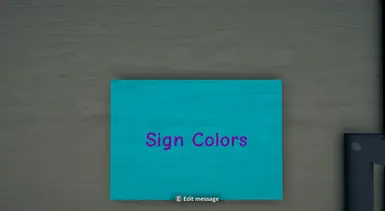 Sign Colors