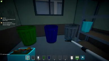 Placed Trash Cans + Shelved Trash Grabber Pro