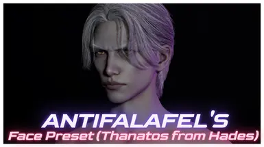 Antifalafel's Zoi face preset 4 for body type 1 Thanatos from Hades 1