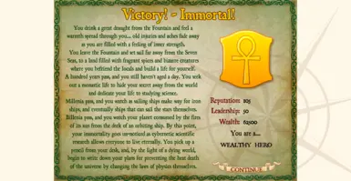 Immortal! (Fountain of Youth ending with high reputation)
