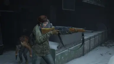 Ellie with Abby's Rifle in Jackson