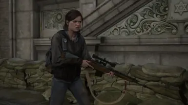 Ellie with Tommy's Rifle (Story ver.) in Seattle Day 1