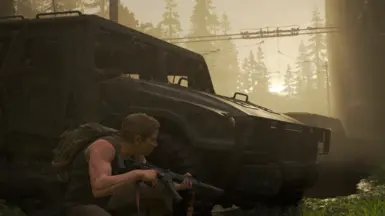 Abby with Ellie's Silenced SMG in Seattle Day 1