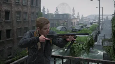 Abby with Ellie's Shotgun in Seattle Day 2