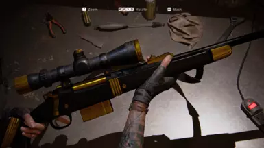 Black-Gold Ellie's Bolt Action Rifle (With Alt Versions)