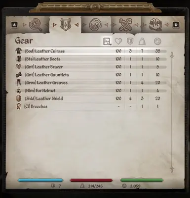 Armor Tab