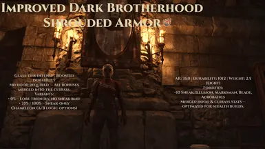 Improved Dark Brotherhood Shrouded Armor  
