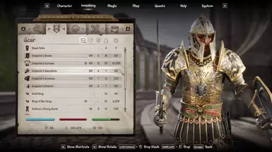 Playable Emperor's Armor Set