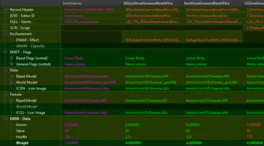 Reduced armor weights