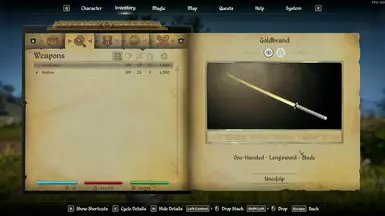 Enchanted tab on details card removed