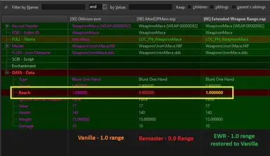 Comparison of ranges - Vanilla vs Remaster vs EWR