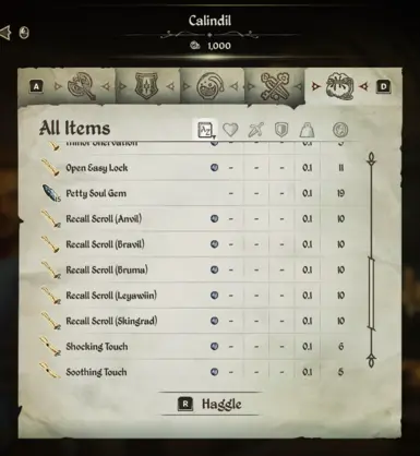 Recall Scrolls