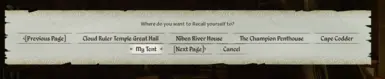 Home Recall Menu