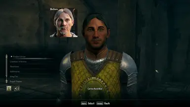 No more unflattering beard, and gave him his green eyes back