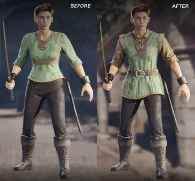 Male Forester's Shirt for Female Body