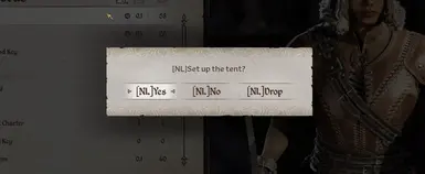 Drop when sneaking to be able to get rid of the tent materials