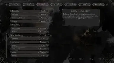 Graphics settings