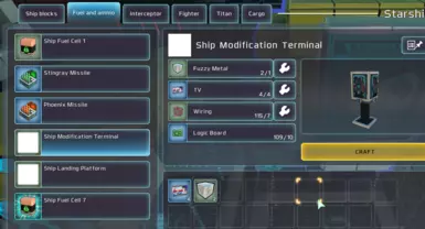 Craftable Ship Modification Terminal and Landing Beacons