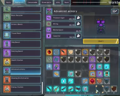 Craftable Advanced Armory Station