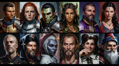 Full party portraits