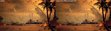 Get rid of the stupid copyright text in photo mode!