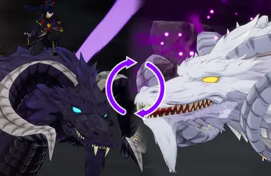 Black and White Dragon Swap