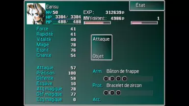 Exemple stats Nv 50:  MP, Def Mag, Att Mag très élevés. Physiquement faible.