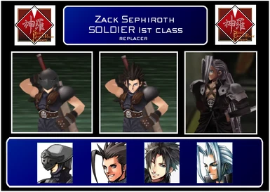 Playable Zack - Sephiroth - SOLDIER 1st class