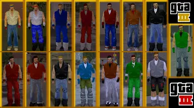 GTA 3 Retro Video Games Characters Skins Pack