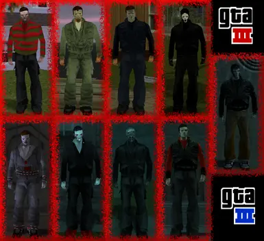 GTA 3 Horror characters skins pack by DeathCold