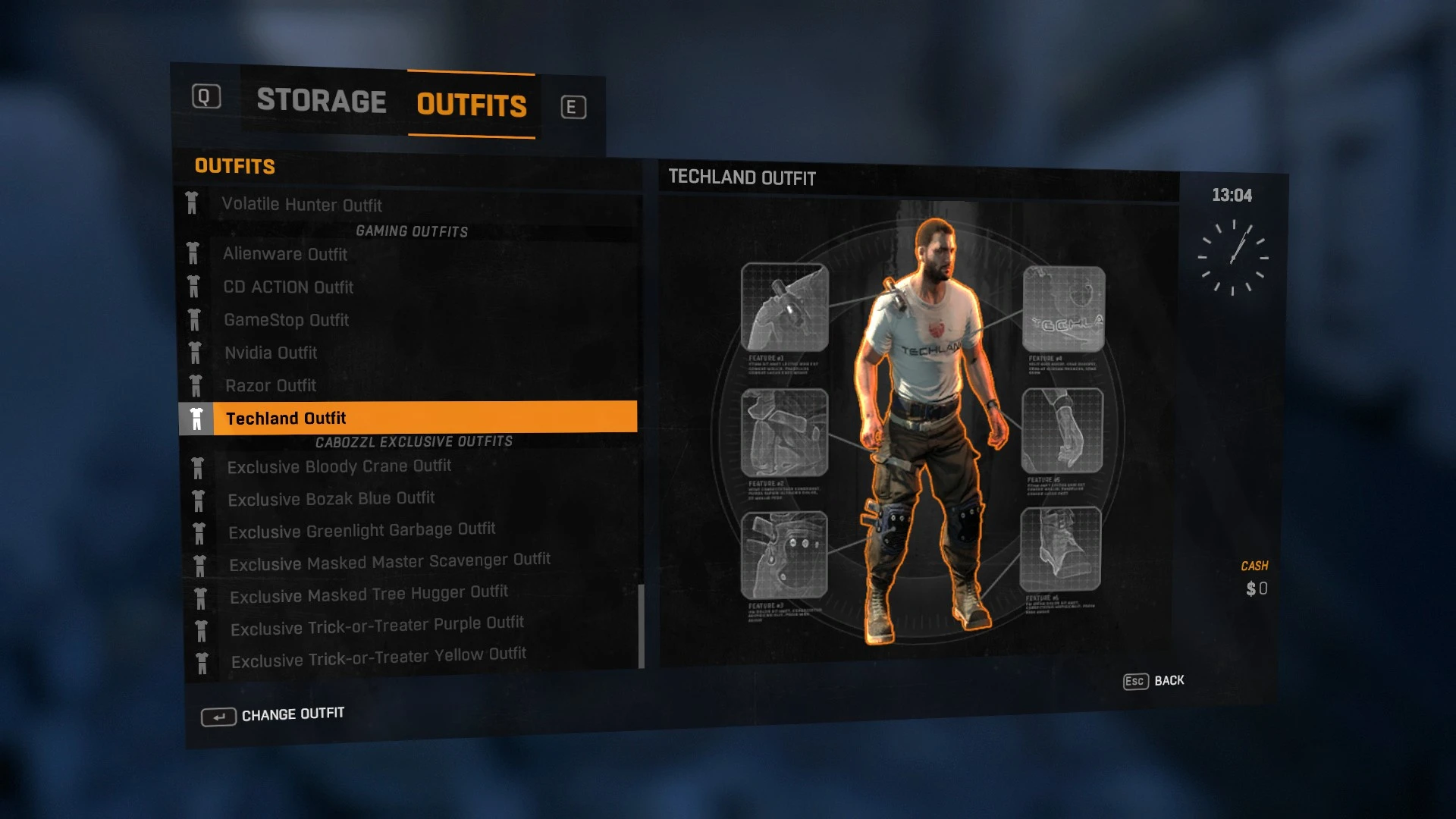 dying light trainer all costumes