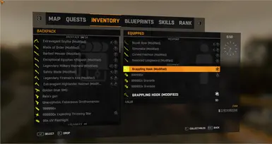 Dying light modded inventory