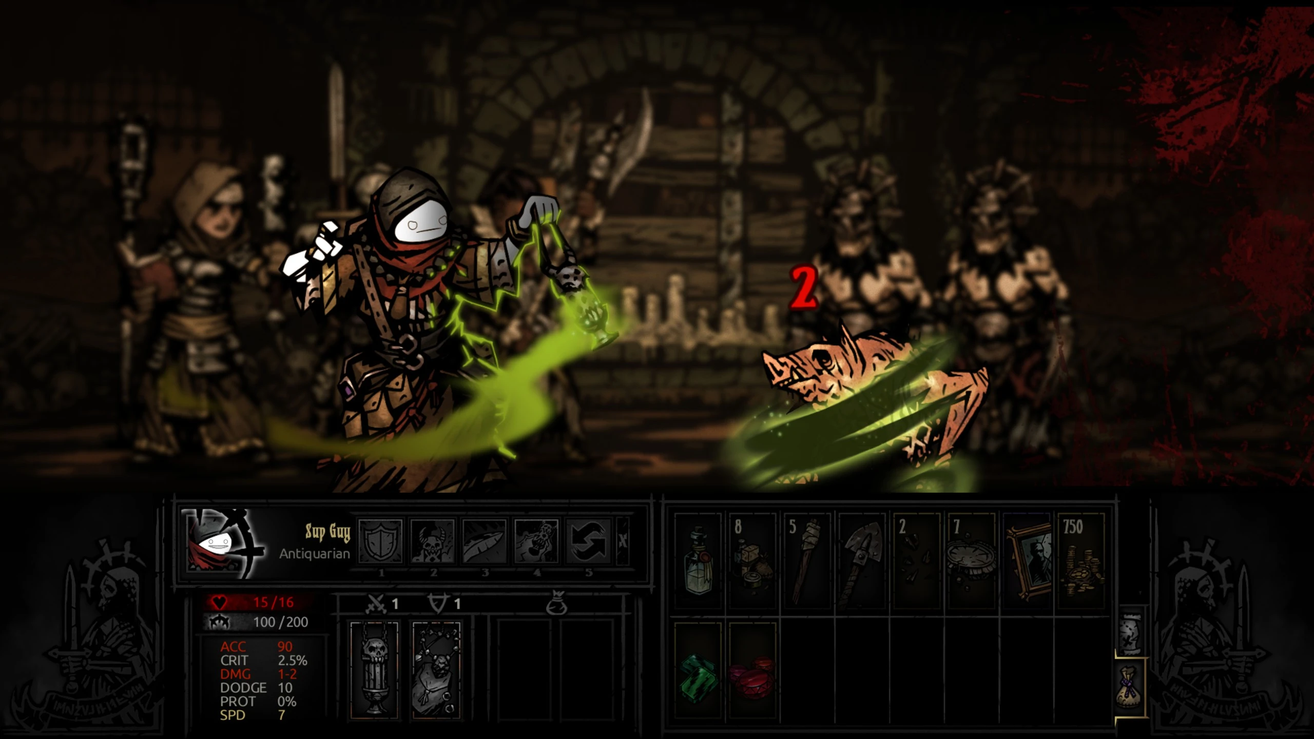 darkest dungeon antiquarian farming party