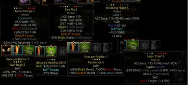 Nerfed skills