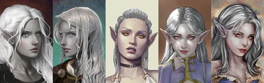 Pale Elf Female Portraits