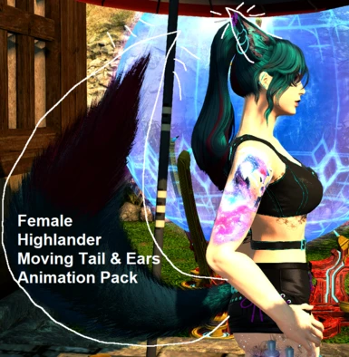 Female Highlander Moving Tail and Ears Animation Pack