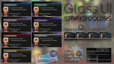 Glass UI Striped Colors