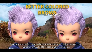 Better Colored Brows for Lalafell