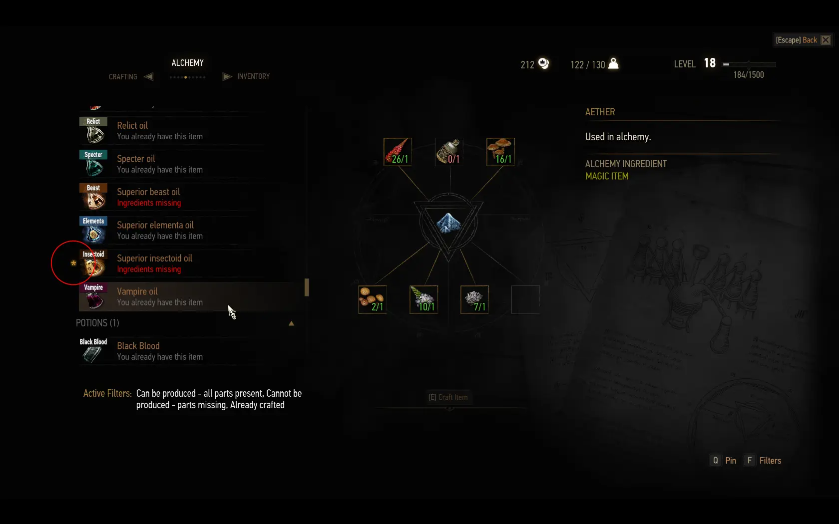 Better Crafting Menu at The Witcher 3 Nexus - Mods and community