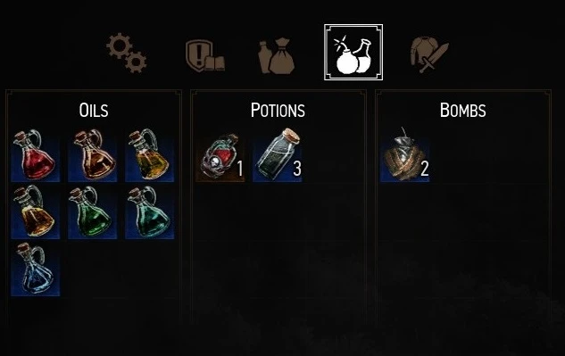 Witcher 3 4 Potion Slots