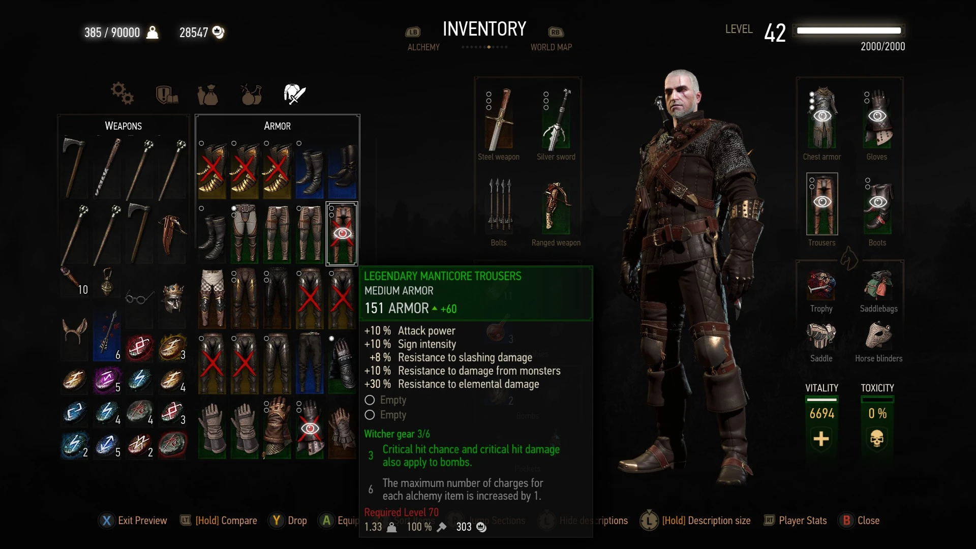 Manticore gear the witcher 3 фото 59