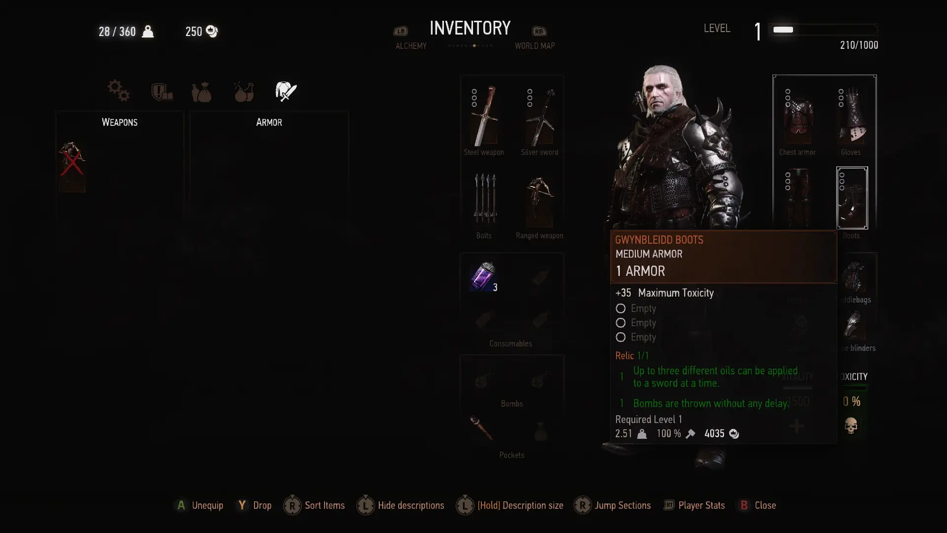 Custom Leveling Armor at The Witcher 3 Nexus - Mods and community