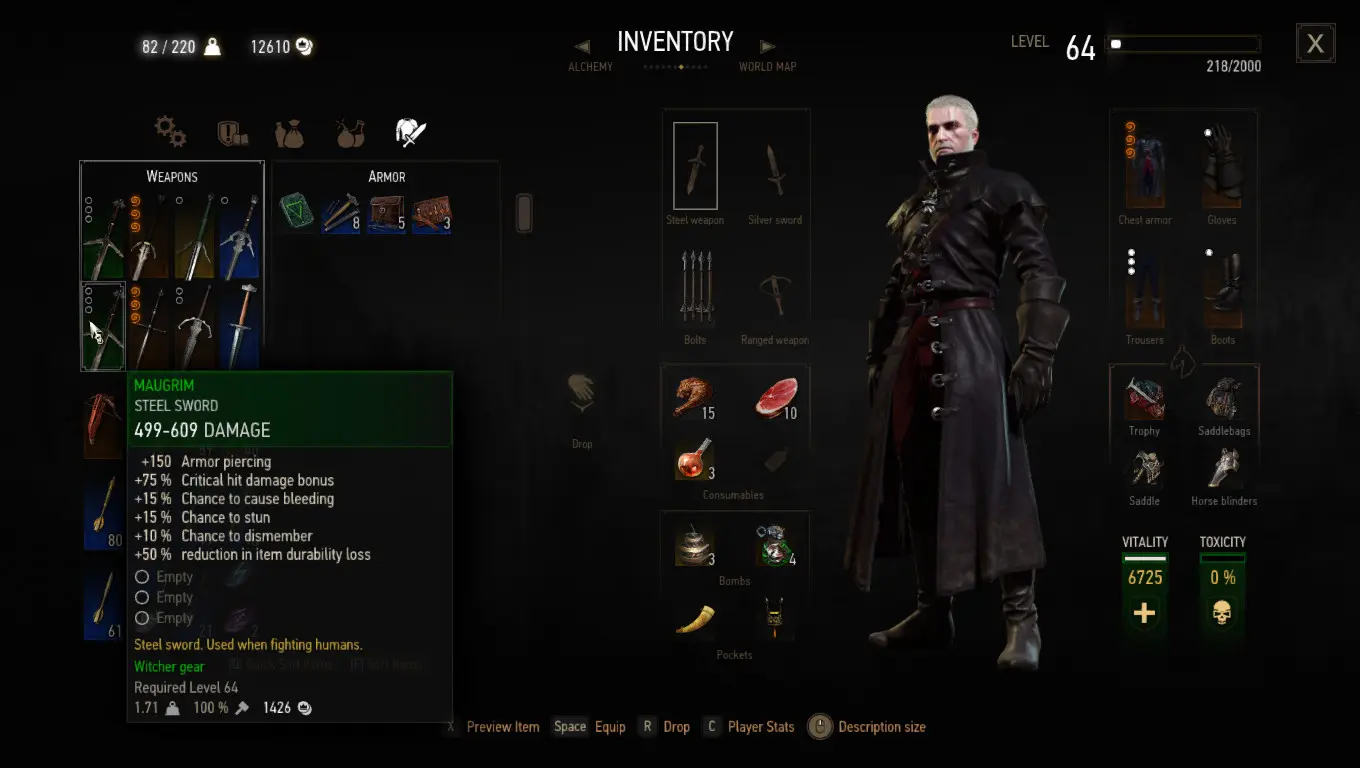 buy the sword off the looter witcher