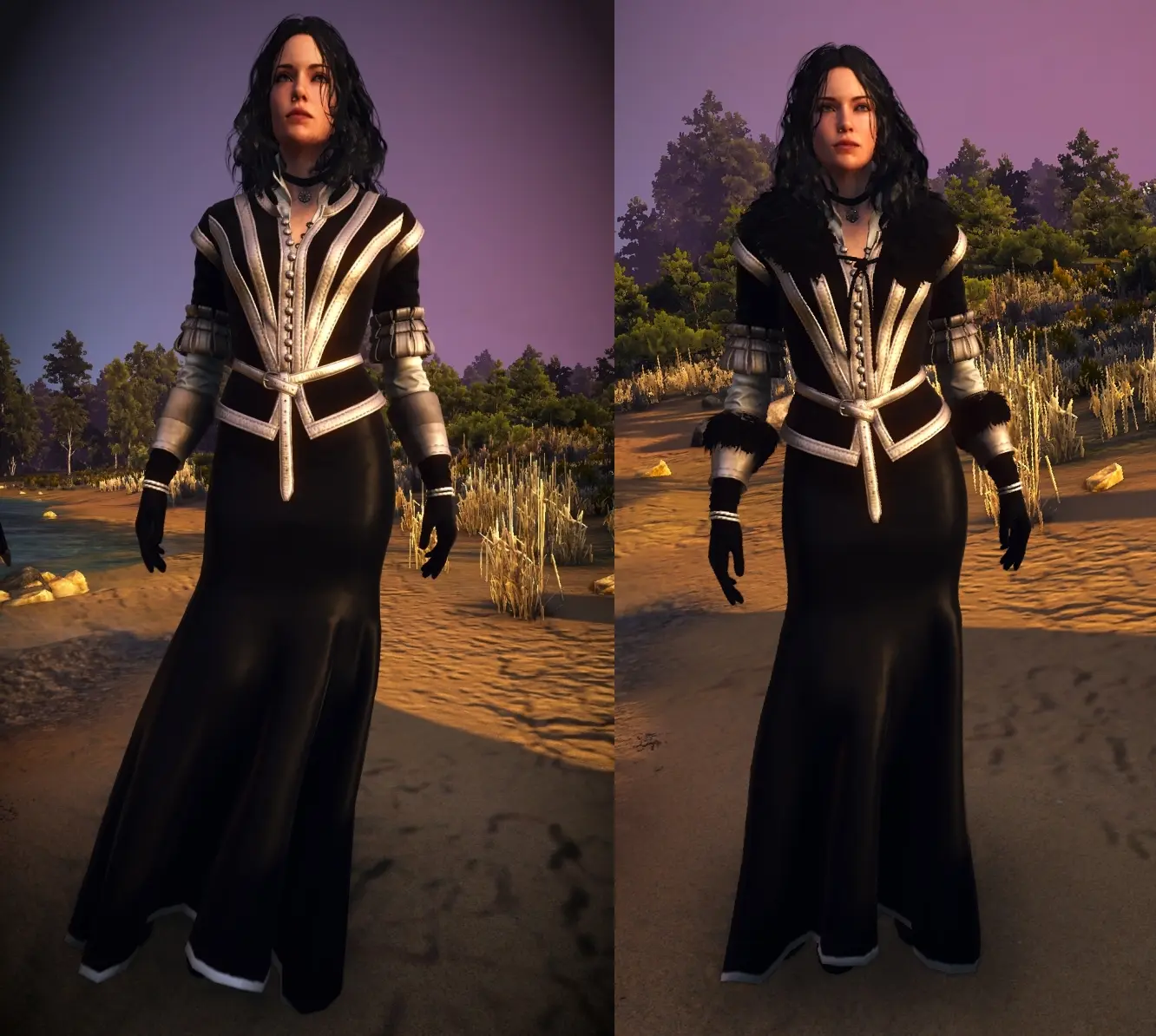 Lore friendly black and white dress for Yennefer at The Witcher 3 Nexus ...