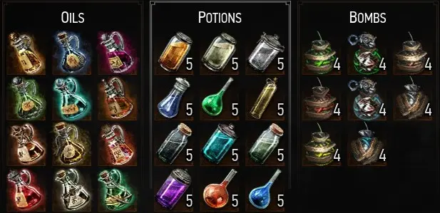 Potions Food Oils Bombs Bolts Rebalance at The Witcher 3 Nexus - Mods ...