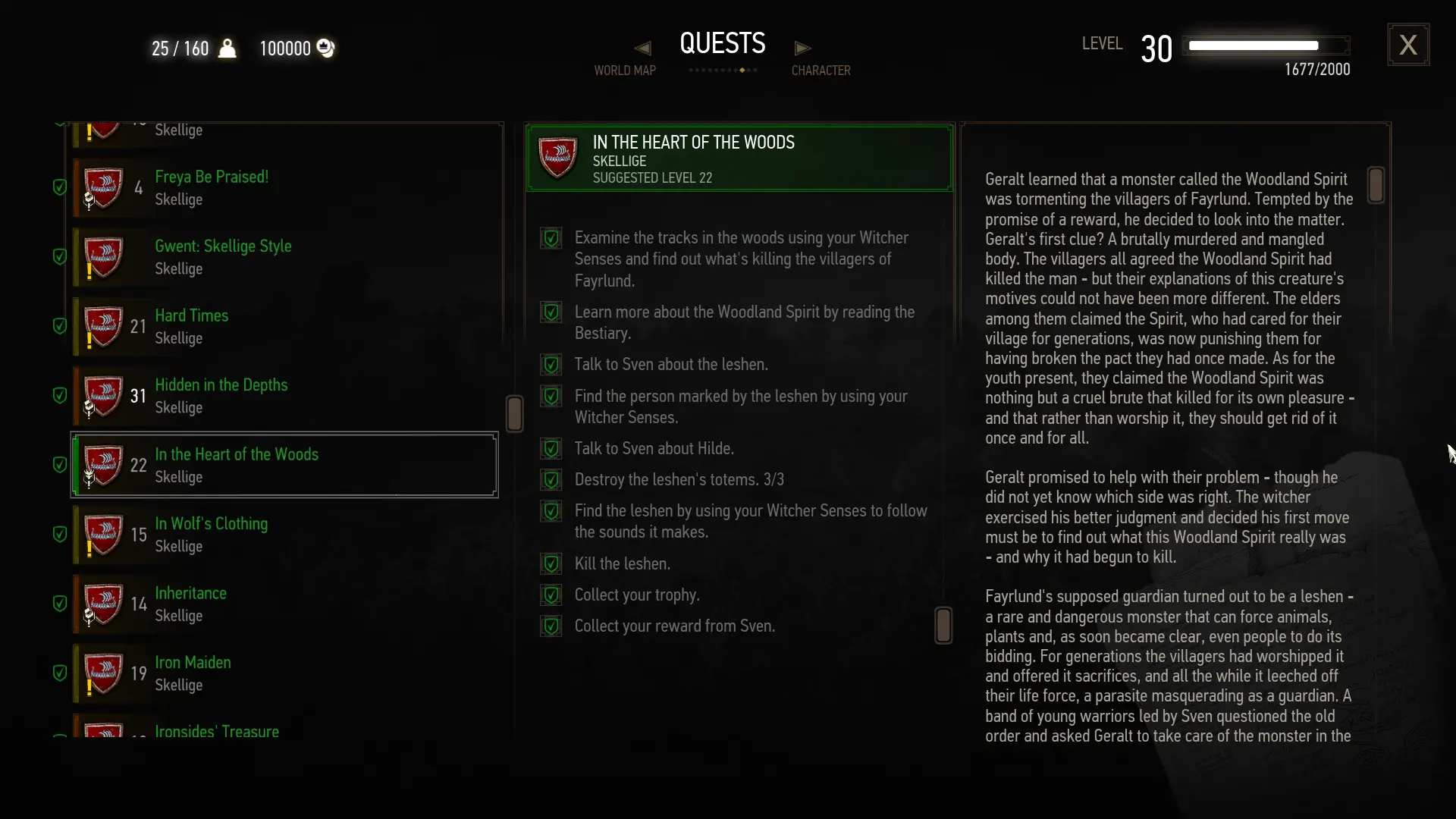 Witcher 3 Save All quests are green (before The Isle of Mists) patch